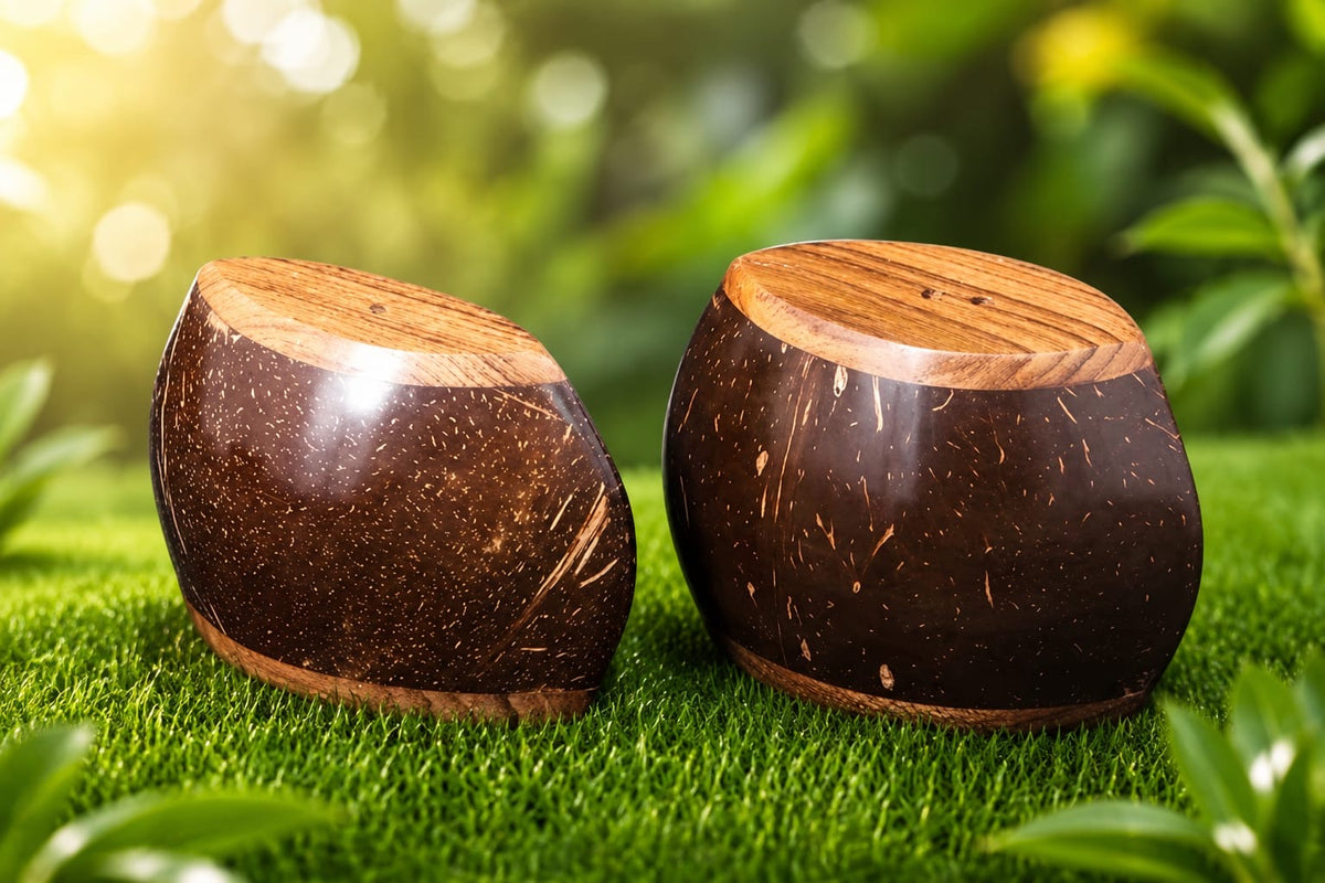 Mini Coconut Shakers Eye Shaped (Pair)