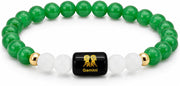 Gemini Zodiac Green  Aventurine Milky Quartz Bracelet