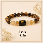 Leo Zodiac Tiger Eye & Citrine Bracelet